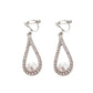 Diamante Pearl Drop Clip On Earrings