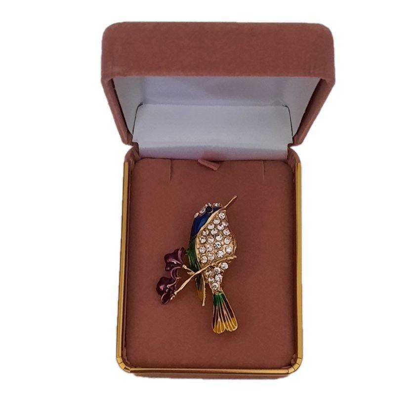 Diamante Set Pretty Bird Brooch(2)