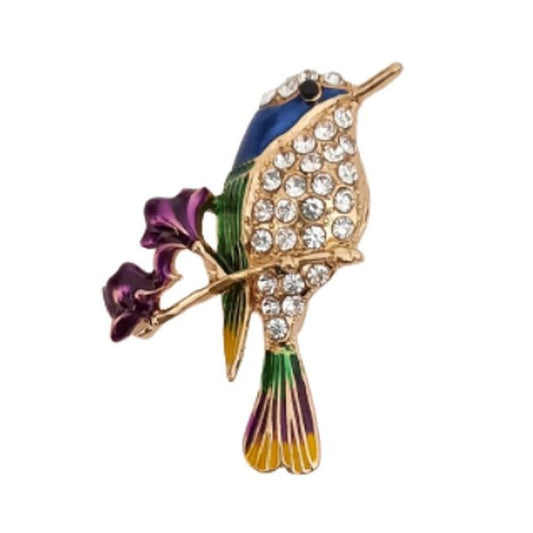 Diamante Set Pretty Bird Brooch