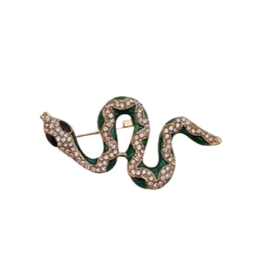Diamante Snake Ladies Brooch