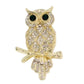 Diamante Stone Ladies Owl Brooch