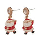 Diamante Top Santa Earrings