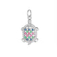 Diamante Turtle Silver Necklace
