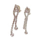 Diamante Drop Strands Clip On Earrings