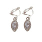 Diamante Drop Stud Clip On Earrings