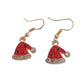 Diamante Hat Christmas Earrings