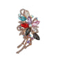 Diamante Multi Coloured Flower Bouquet Brooch