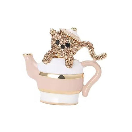 Dog In A Teapot Brooch