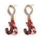 Double Candy Cane Christmas Earrings