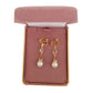 Double Drop Gold Pearl Clip On Earrings(2)