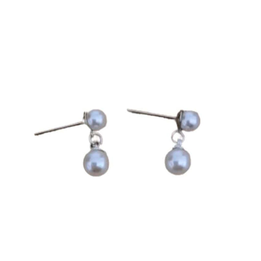 Double Pearl Drop Fashion Earrings