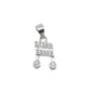 Double Quaver Sterling Silver Musical Note Pendant