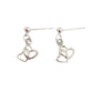 Double Heart Sterling Silver Earrings