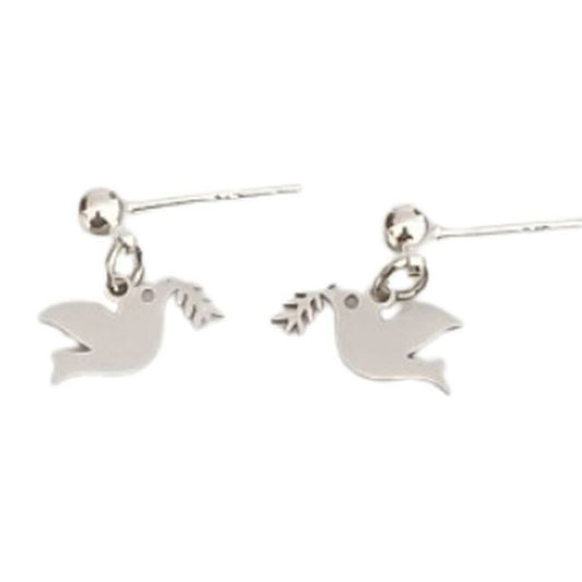 Dove Small Drop Stainless Steel Earrings
