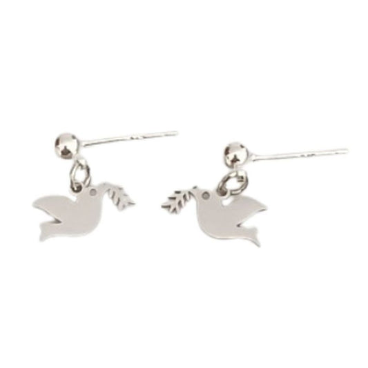 Dove Small Drop Stainless Steel Earrings