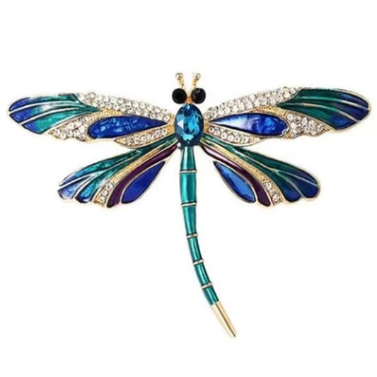 Dragonfly Brooch Set With Diamante Stones
