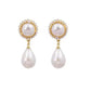 Drop Edged Top Pearl Clip On Earrings