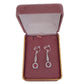 Drop Red Stone Cubic Zirconia Clip On Earrings(2)