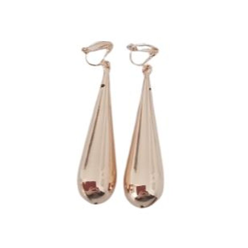 Drop Rose Gold Clip On Earrings