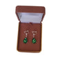 Drop Green Diamante Stone Clip On Earrings