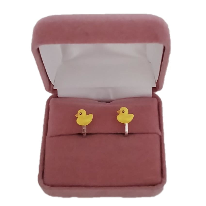 Duck Stud Childrens Clip On Earrings