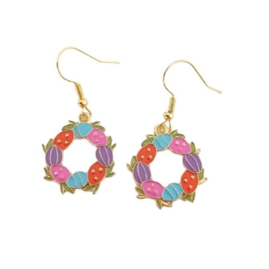 Easter Wreath Fashion Earrings