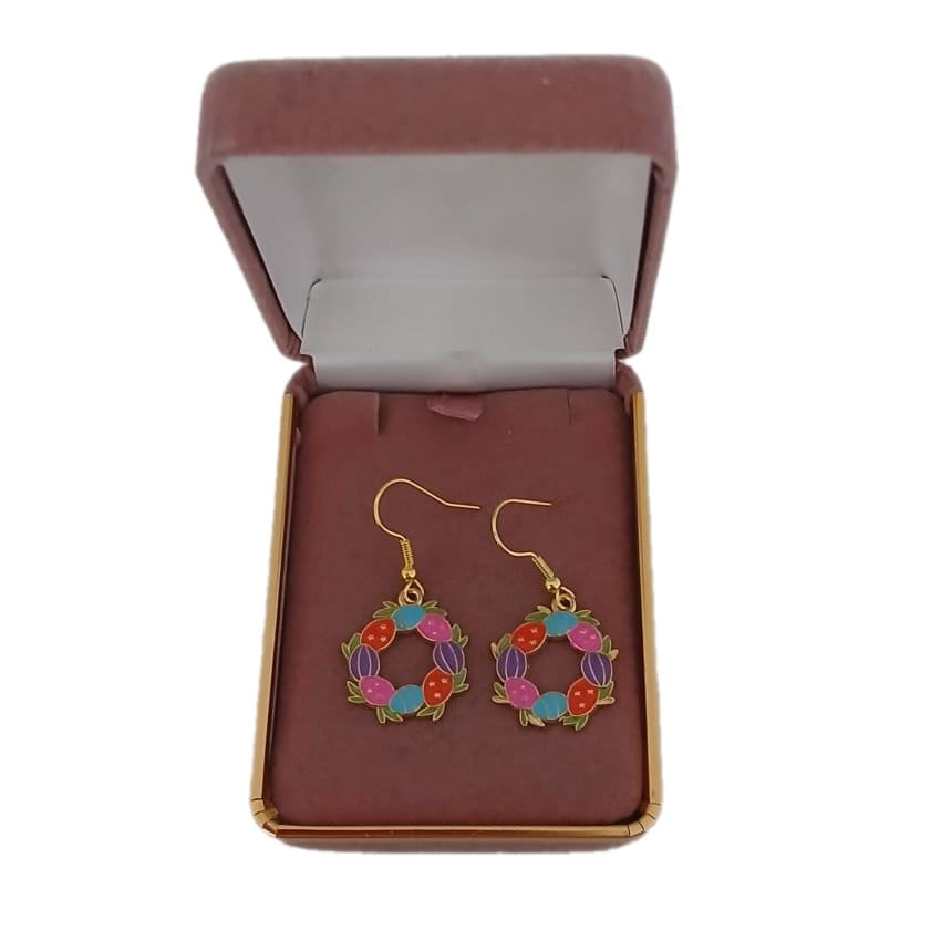 Easter Wreath Fashion Earrings(2)