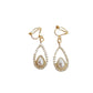 Edged Pearl Centre Stone Clip On Earrings