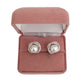 Edged Pearl And Silver Round Clip On Earrings(2)