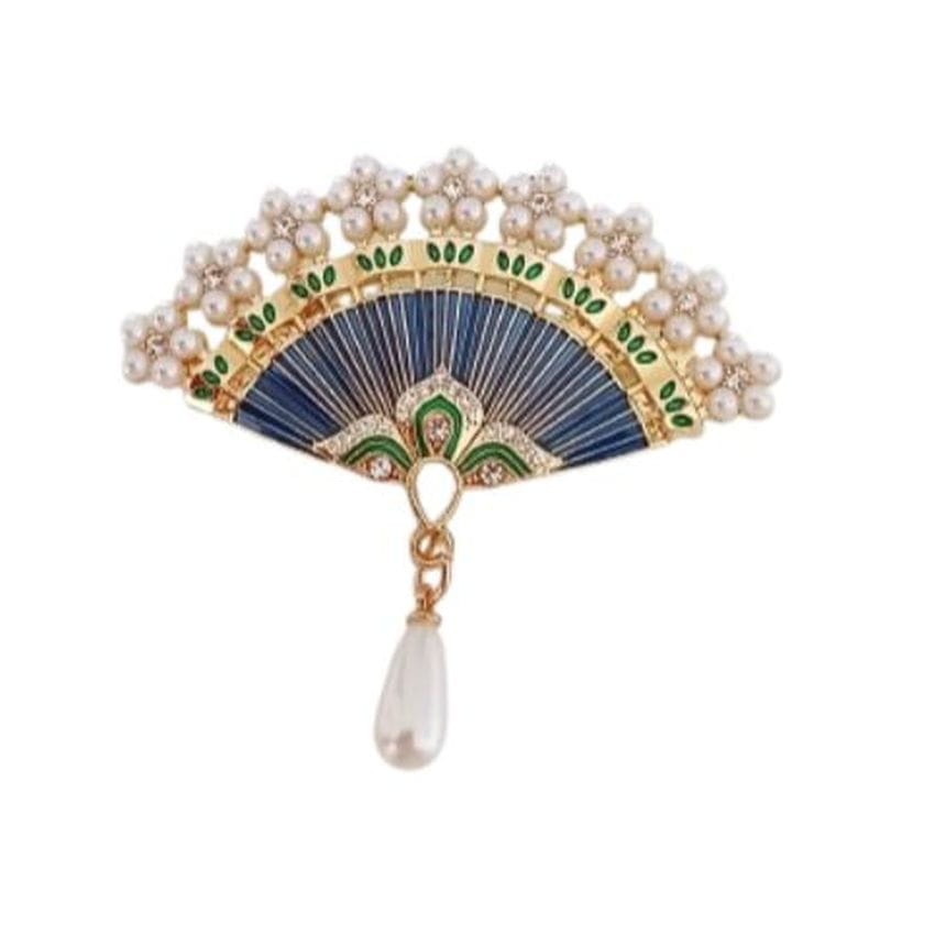 Elegant Fan Ladies Brooch