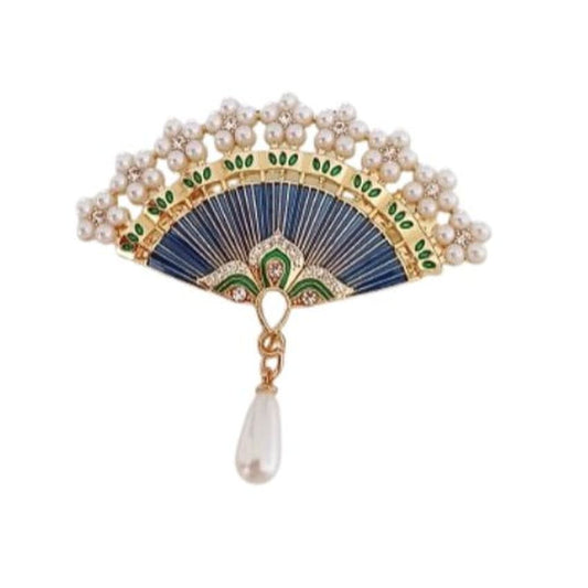 Elegant Fan Ladies Brooch