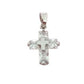 Embellished White Cubic Zirconia Cross Necklace