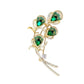 Emerald Green Pretty Ladies Brooch