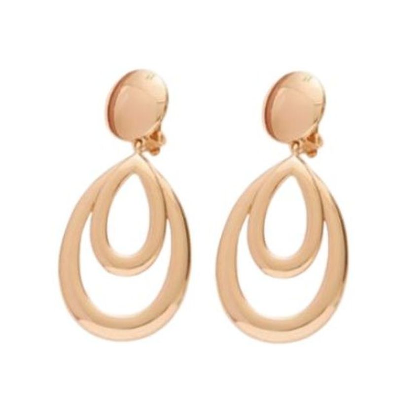 Extra Large Gold Clip On Earrings