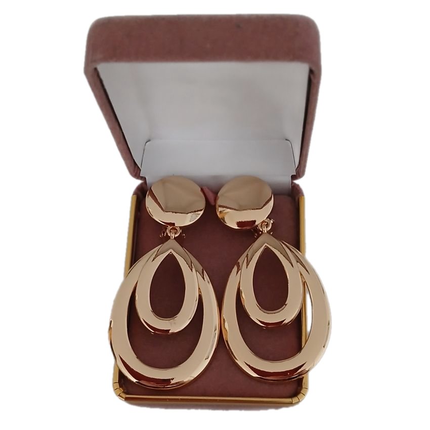 Extra Large Gold Clip On Earrings(2)