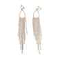 Extra Long Gold Diamante Clip On Earrings