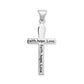 Faith Hope Love Sterling Silver Cross Necklace