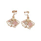 Fan Shape Gold Clip On Earrings