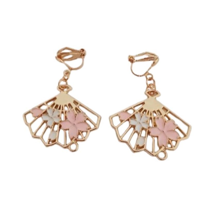 Round Blue Crystal Clip On Earrings