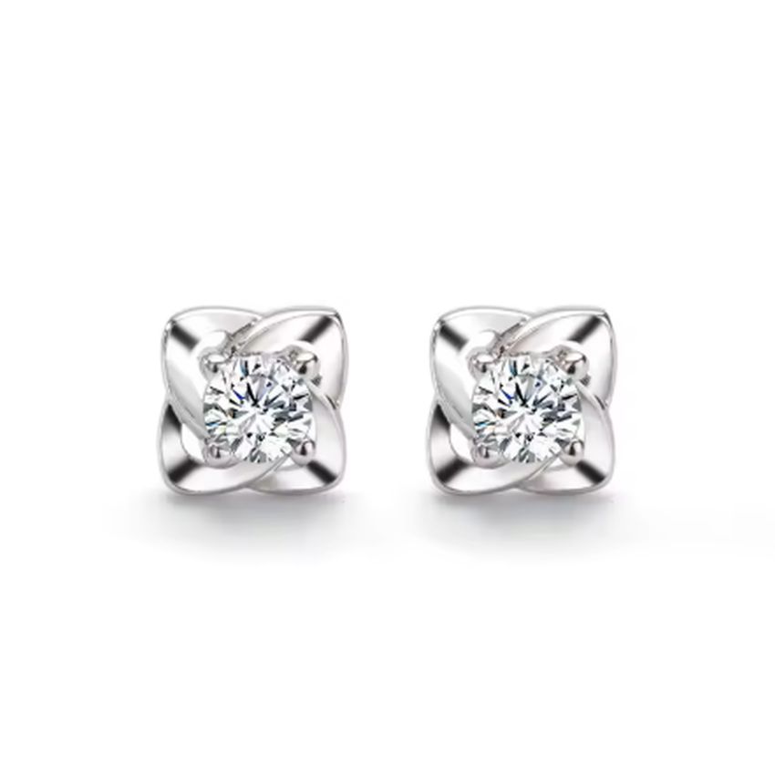 Fancy Stud Diamante Sparkly Earrings
