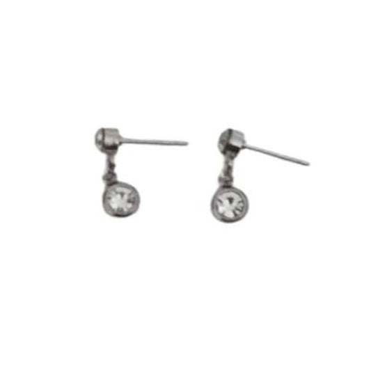 Fashion Jewellery Rose Double Diamante Earrings