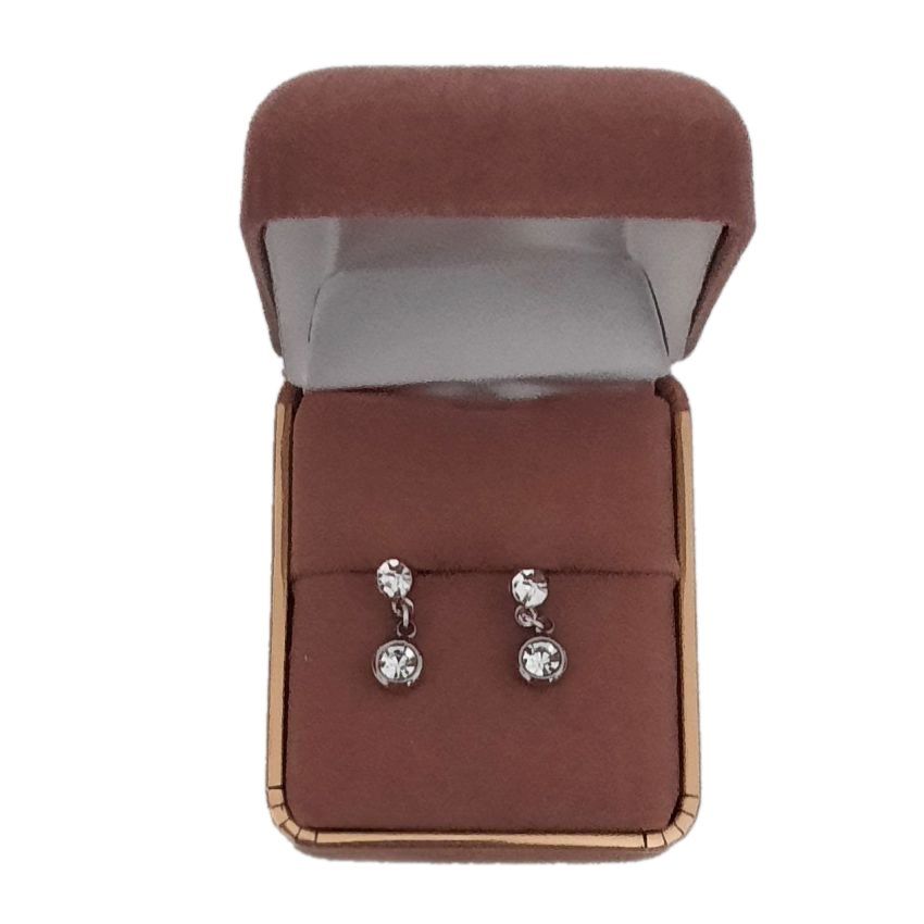 Fashion Jewellery Rose Double Diamante Earrings(2)