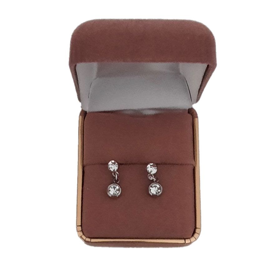 Fashion Jewellery Rose Double Diamante Earrings(2)