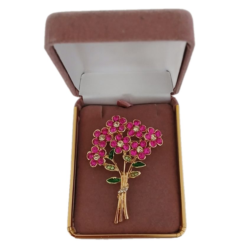 Fashionable Pink Crystal Brooch(2)