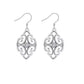 Filigree Design Cubic Zirconia Dangly Earrings