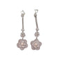 Filigree Pearl Flower Diamante Clip On Earrings
