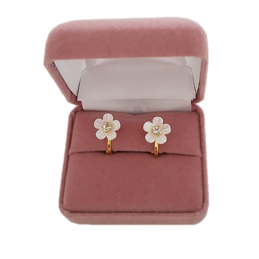 Five Petal Flower Clip On Earrings(2)