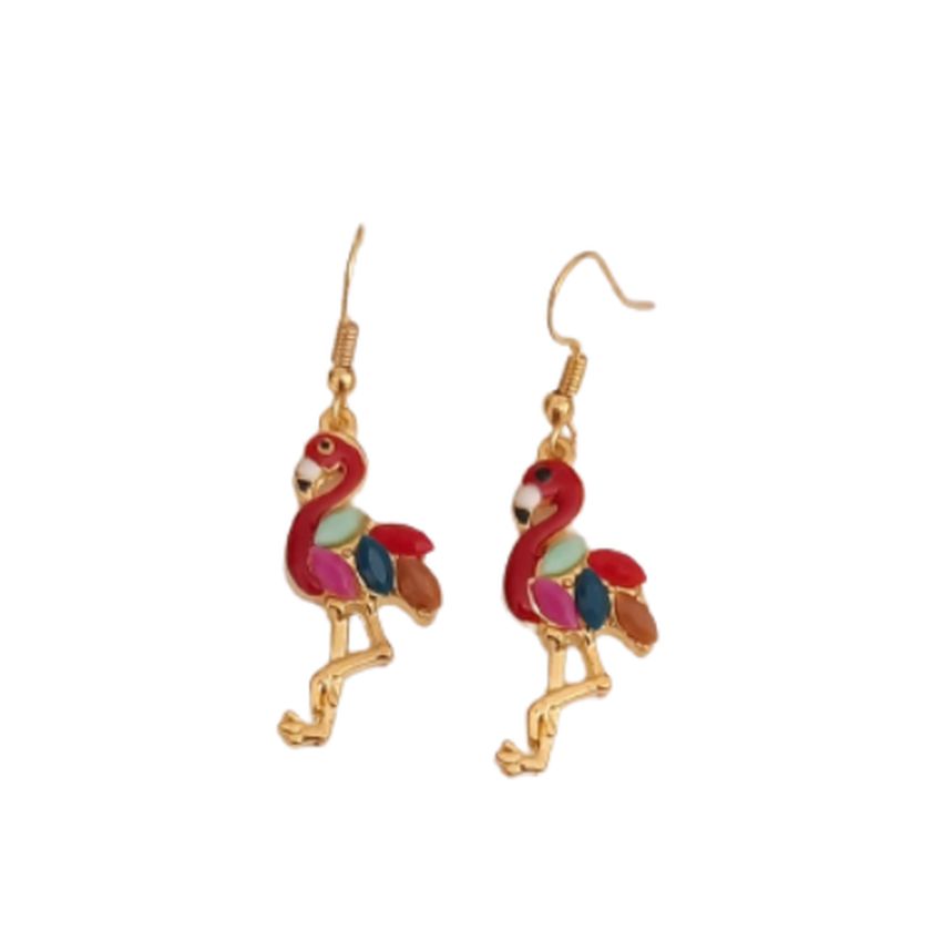 Flamingo Dangly Fashion Earrings