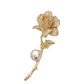 Diamante White Flower Ladies Fashion Brooch