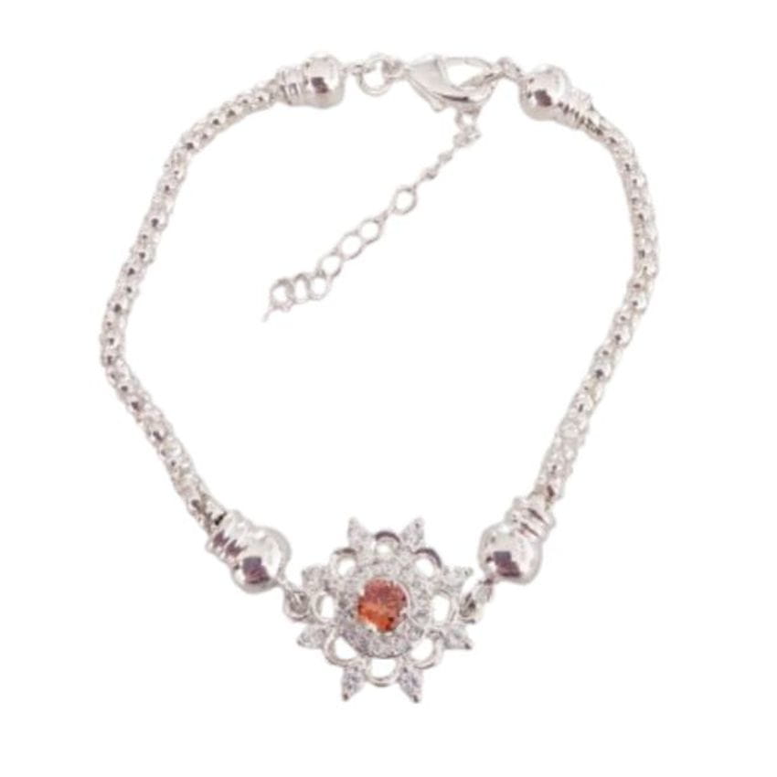 Flower Centre Topaz Stone Adjustable Large Bracelet